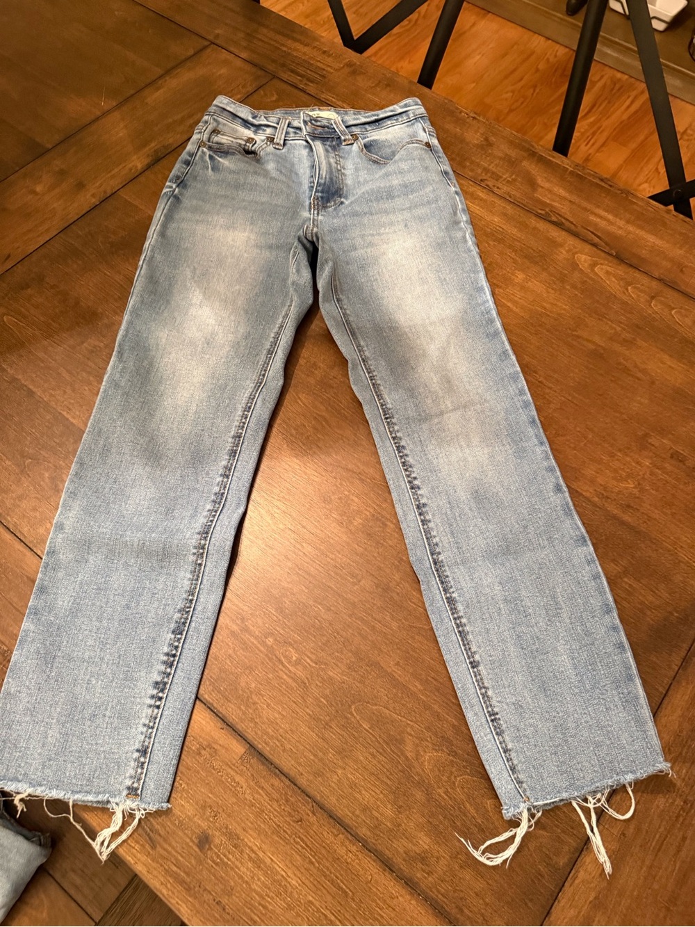Oat New York Light Wash Ankle Crop Jeans